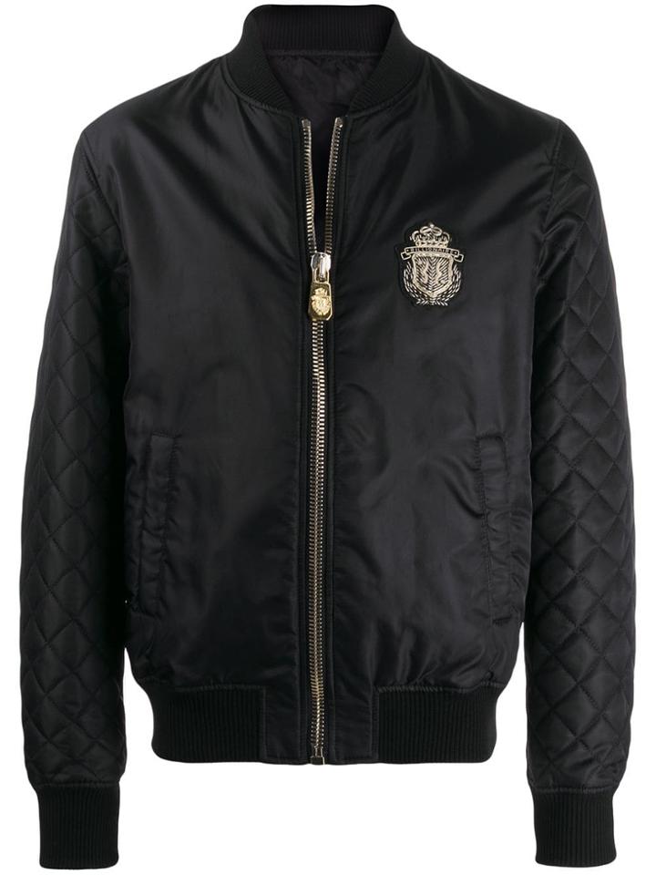 Billionaire Logo Bomber Jacket - Black