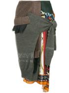 Kolor Patchwork Knitted Skirt - Multicolour