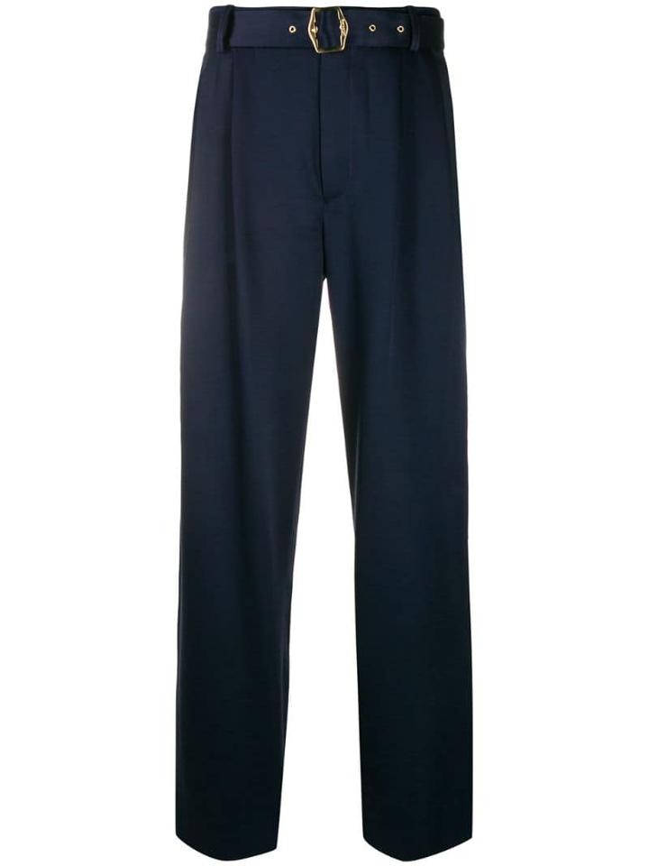 Sies Marjan Andy Loose-fit Satin Trousers - Blue