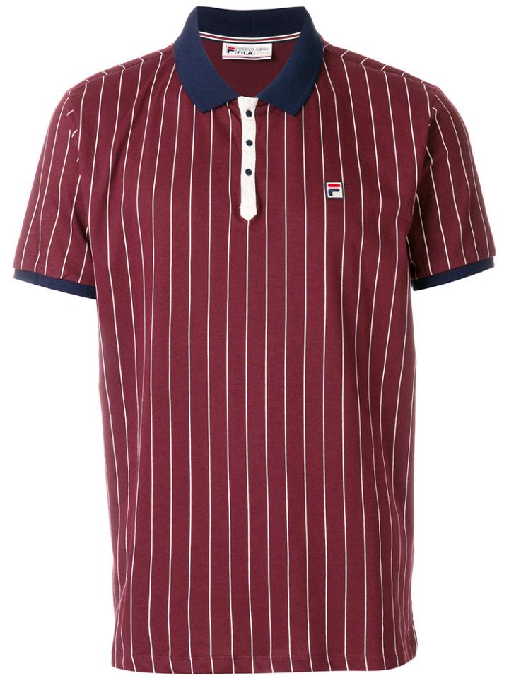 Fila Striped Polo Shirt - Red