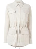 Vince Lambskin Flap Pocket Jacket, Women's, Size: M, Nude/neutrals, Lamb Skin