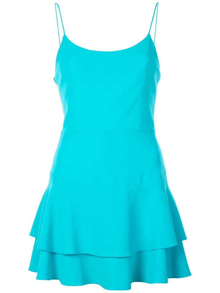 Alice+olivia Tiered Mini Dress - Blue