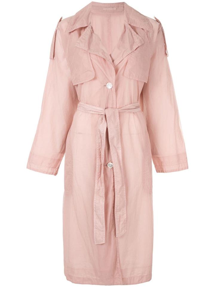 Blueflag + Kiminori Morishita Single-breasted Trench Coat - Pink