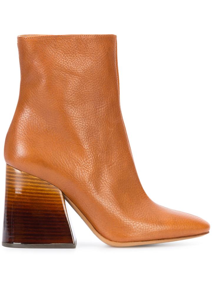 Maison Margiela Zipped Fitted Boots - Brown