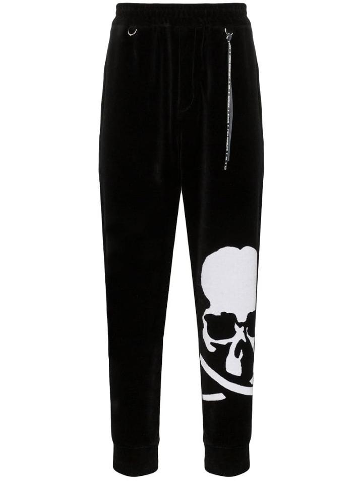 Mastermind Japan Skull-print Velvet Track Trousers - Black