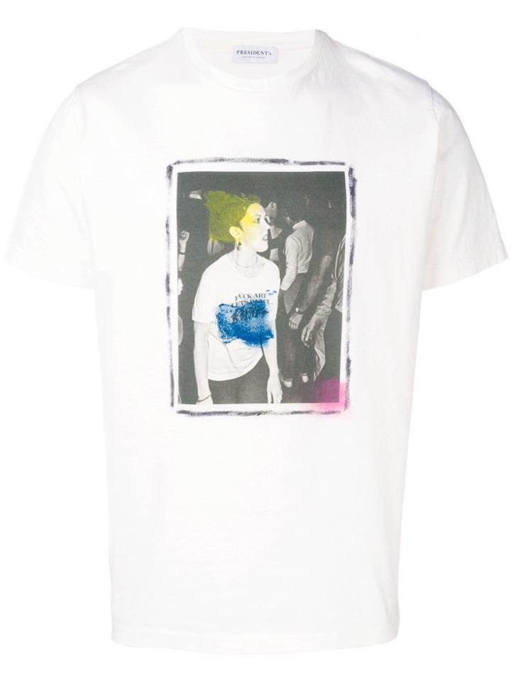 President's Photo Print T-shirt - White