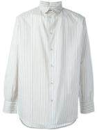 Geoffrey B. Small Striped Shirt, Men's, Size: Medium, Nude/neutrals, Cotton