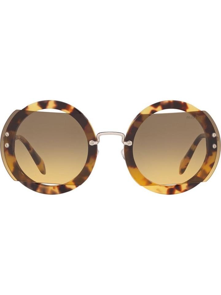 Miu Miu Eyewear Reveal Sunglasses - Brown