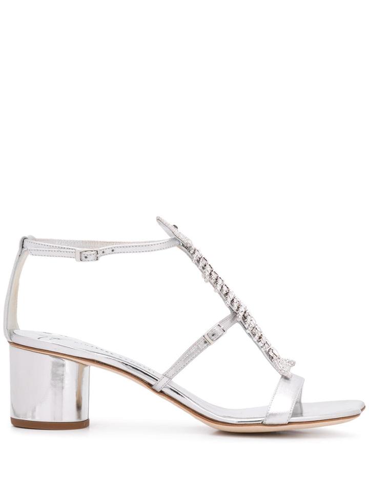 Giuseppe Zanotti Slim 50 Sandals - Silver