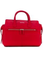 Dsquared2 - Twin Zip Medium Handbag - Women - Cotton/polyester/polyurethane/pvc - One Size, Red, Cotton/polyester/polyurethane/pvc