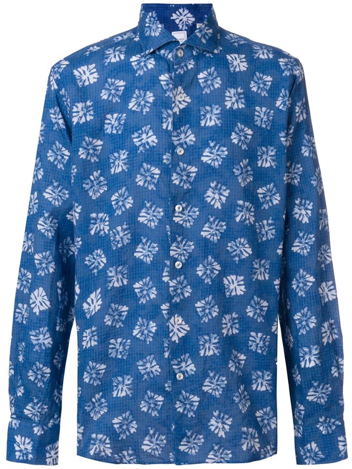 Xacus Printed Long Sleeve Shirt - Blue