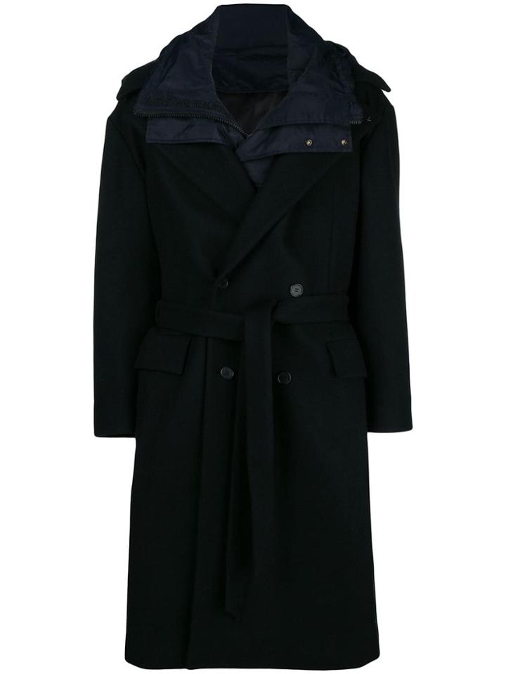 Juun.j Oversized Coat With Detachable Liner - Black