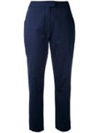 Cacharel - Cropped Trousers - Women - Cotton/spandex/elastane - 36, Blue, Cotton/spandex/elastane