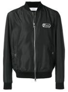 Versace Collection Logo Zipped Bomber Jacket - Black