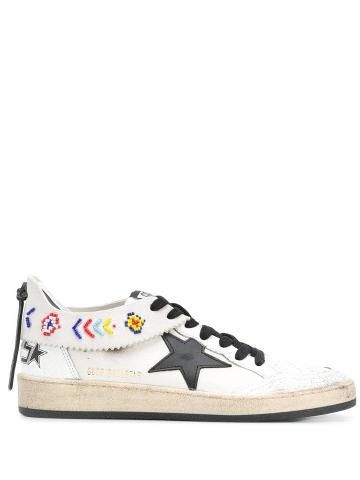 Golden Goose Beadwork Low-top Sneakers - White