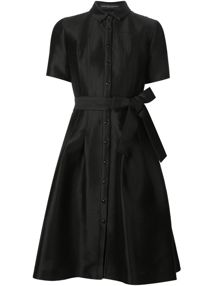 Carolina Herrera Belted Shirt Dress - Black