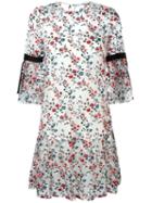 Erdem Sheer Floral Shift Dress, Women's, Size: 10, White, Silk