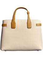Burberry The Medium Banner In Two-tone Leather - Nude & Neutrals