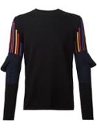 Comme Des Garçons Homme Plus Contrast Knit Jumper, Men's, Size: Medium, Black, Wool