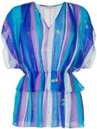 Emilio Pucci Seaside-print Gathered Peplum Top - Blue
