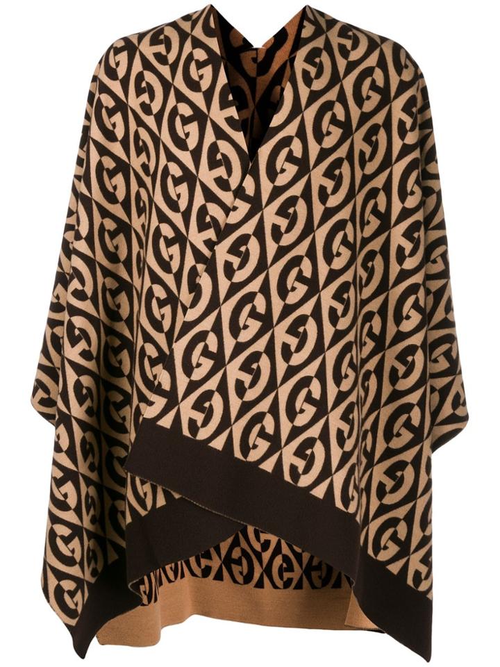 Gucci G Rhombu Poncho - Neutrals