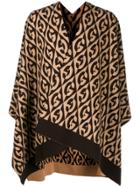 Gucci G Rhombu Poncho - Neutrals