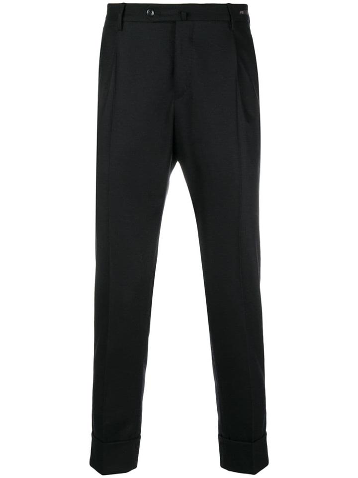 Pt01 Straight-leg Tailored Trousers - Black