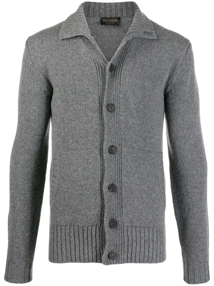 Dell'oglio Open Collar Cardigan - Grey
