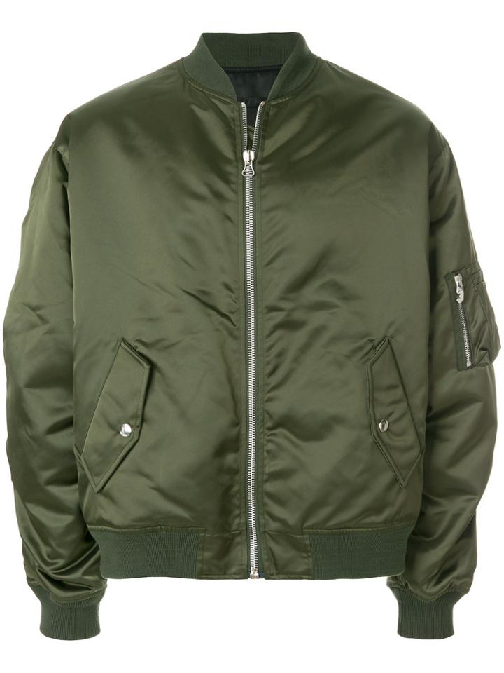 Golden Goose Deluxe Brand Gathered Sleeve Bomber Jacket - Green