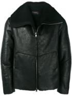 Transit Zip-up Leather Jacket - Black