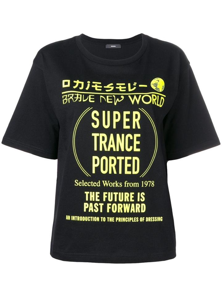 Diesel Monochrome Print T-shirt - Black