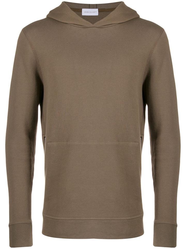 John Elliott Slim Fit Hoodie - Brown