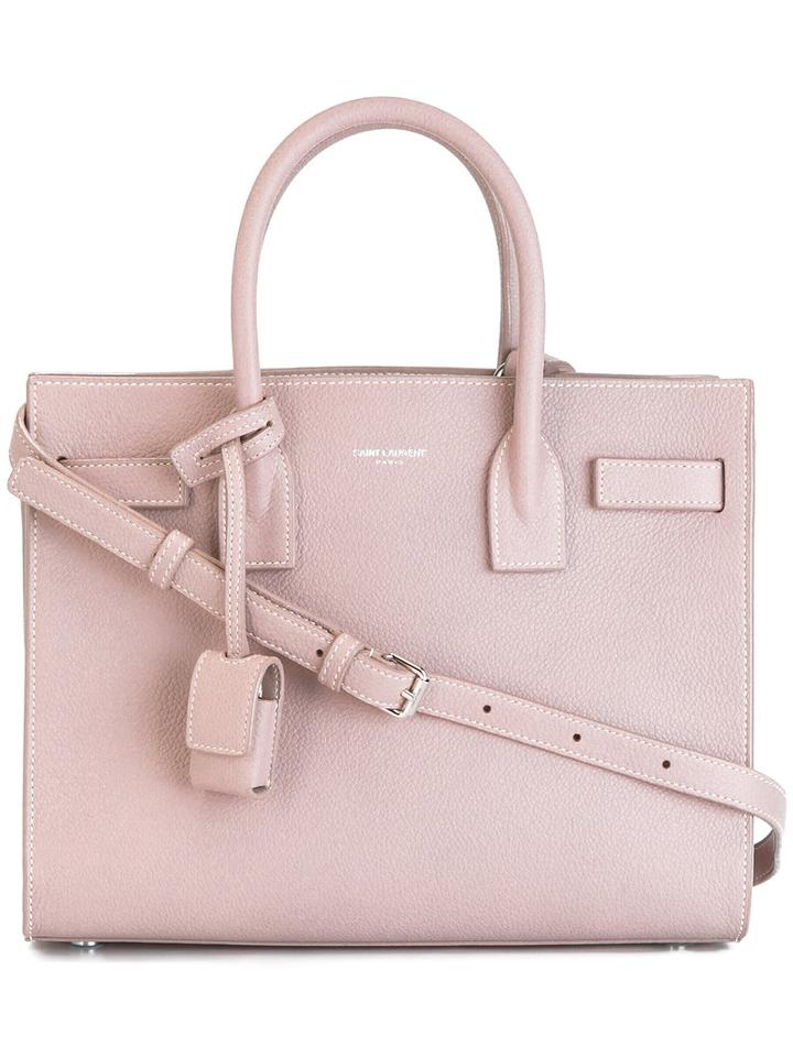 Saint Laurent - Baby 'sac De Jour' Tote - Women - Calf Leather - One Size, Pink/purple, Calf Leather