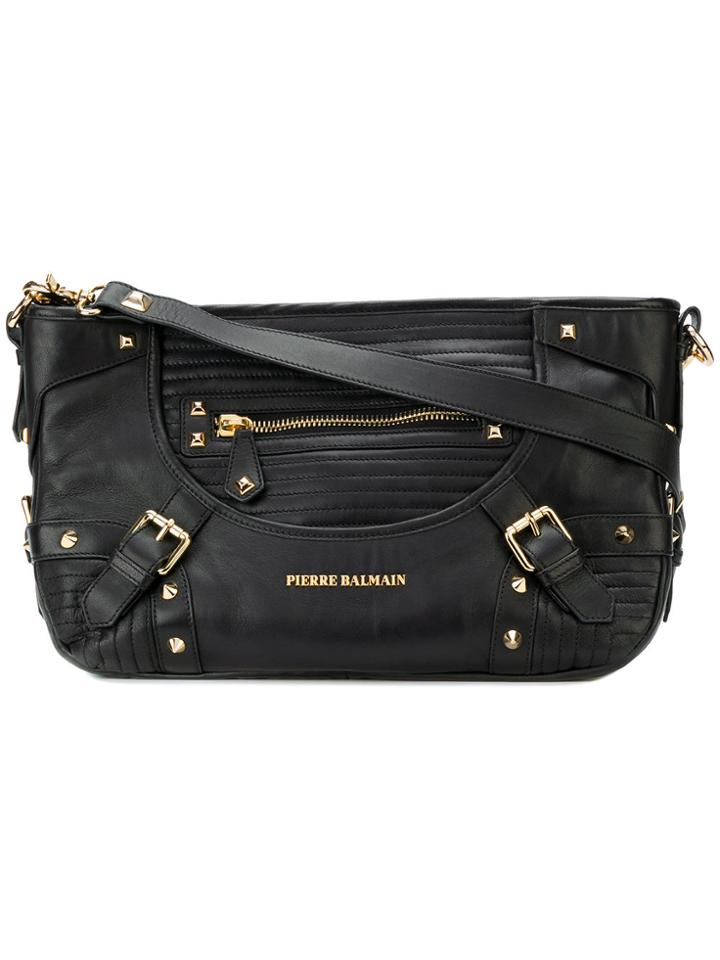 Pierre Balmain Studded Shoulder Bag - Black