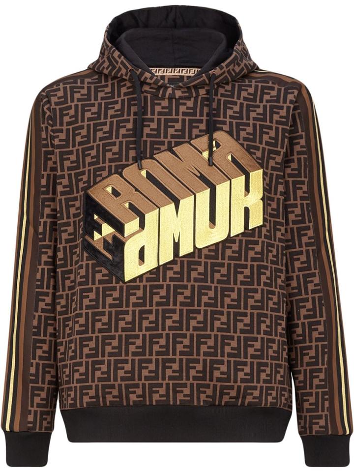 Fendi Fendi Roma Amor Hoodie - Brown