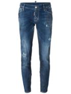 Dsquared2 'skinny' Medium Waist Jeans, Women's, Size: 44, Blue, Cotton/spandex/elastane/polyester