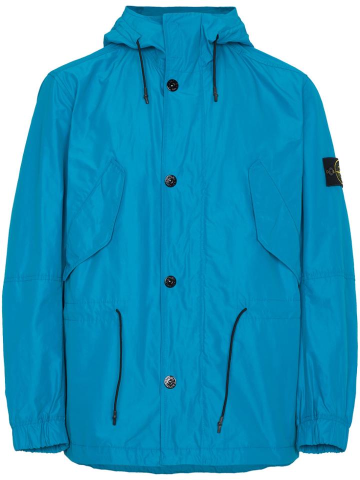 Stone Island Micro Reps Hooded Parka Jacket - Blue