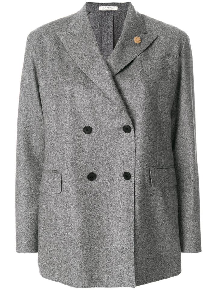 Lardini Double Breasted Blazer - Grey