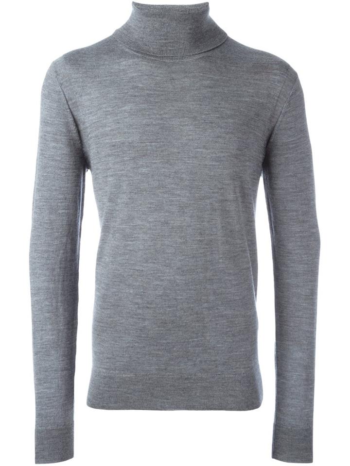 Michael Michael Kors Turtleneck Jumper, Men's, Size: Small, Grey, Merino