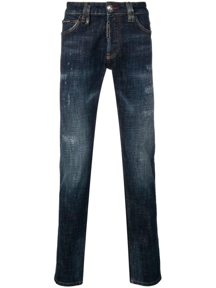 Philipp Plein Skull Straight-cut Jeans - Blue