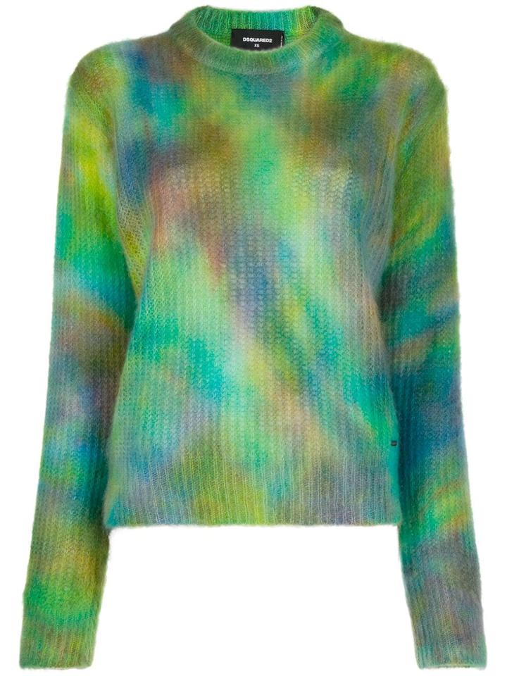 Dsquared2 Tie Dye Jumper - Green