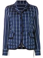 Moncler Quilted Striped Jacket - Blue