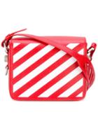 Off-white - Diagonal Stripe Shoulder Bag - Women - Leather/polyester - One Size, Red, Leather/polyester