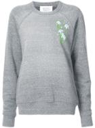 Rosie Assoulin Floral Print Sweatshirt - Grey
