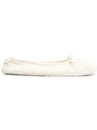 N.peal Cable Knit Slippers - Nude & Neutrals