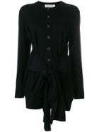 Victoria Victoria Beckham Tie Waist Cardigan - Black