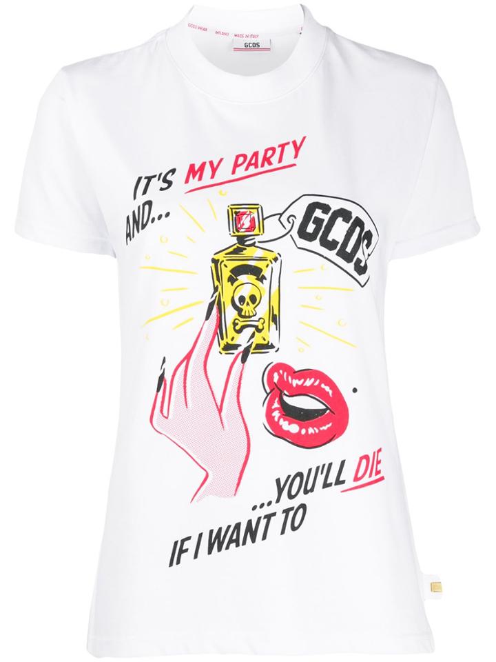 Gcds Poison Graphic Print T-shirt - White