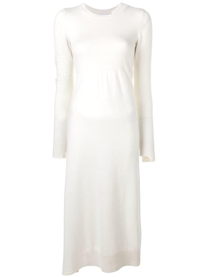 Barrie Midi Sweater Dress - White