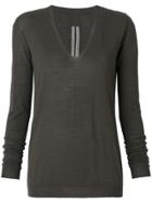 Rick Owens V-neck Sweater - Grey