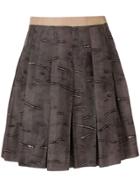 Prada Pre-owned 2000's Pleated Short Skirt - Brown